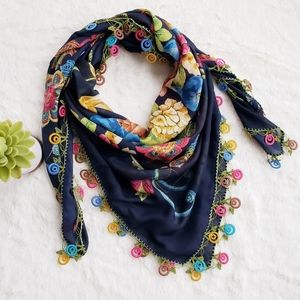 Exotic Handmade Needle Lace Scarf